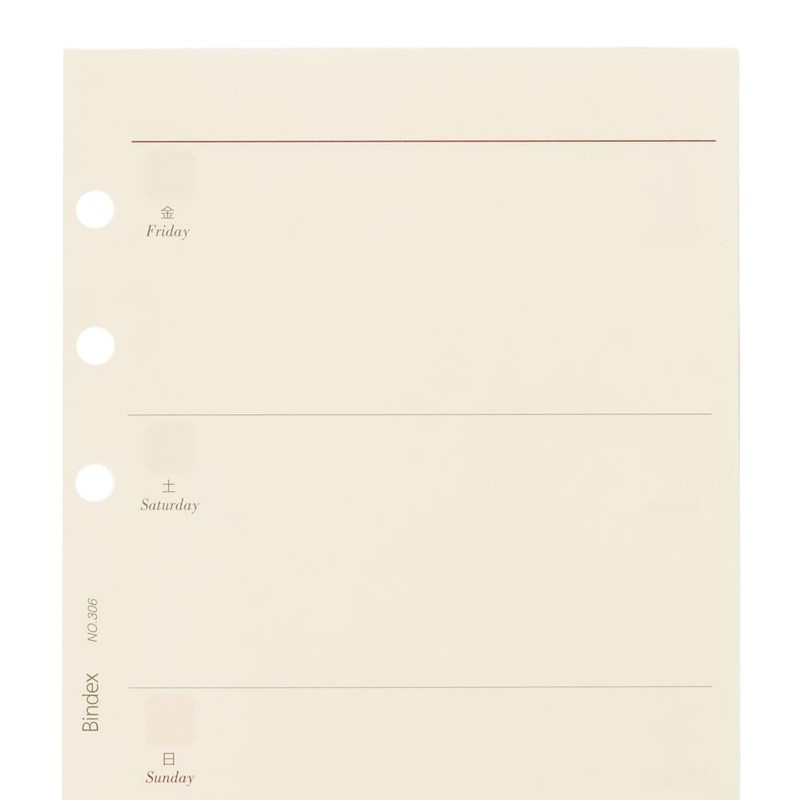 Bindex 306 Personal Organizer Refill, Bible Size, 6 Holes, Efficiency