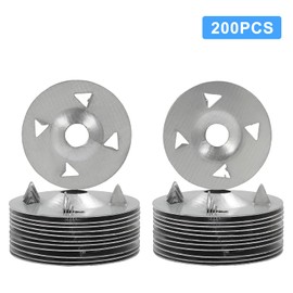 Coufce 200pcs 1-1/8 Inch Go Board Fasteners, Foam Board Fasteners Metal Washer Screw Fasteners Hardware for Fixing Fastening Installation