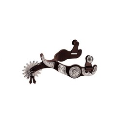 Weaver Equine Men's Show Spurs with Engraved German Silver Trim