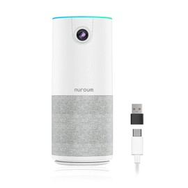 Nuroum Video Conference Webcam with Microphone and Speaker, C10 1080P Camera for Video Conferencing, Noise Reduction/90° FOV/3 m Range, USB Plug & Play Hands-Free Kit for PC Windows/Mac