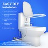 Ultra-Slim Dual-Nozzle Bidet Attachment - Adjustable Cold Water Pressure, Stainless