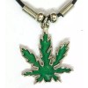 Ramson New Weed Jewelry Green Leaf Pendant Choker Necklace