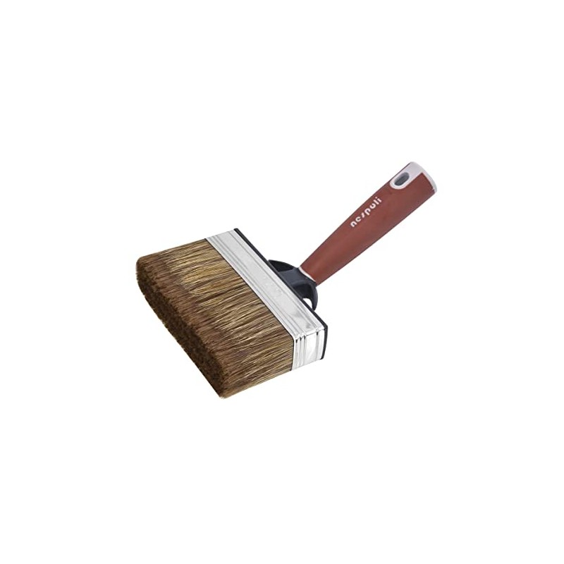 Nespoli Angled surface brush, Handle: TPE/PP plastic filaments, Brown/Grey, 140
