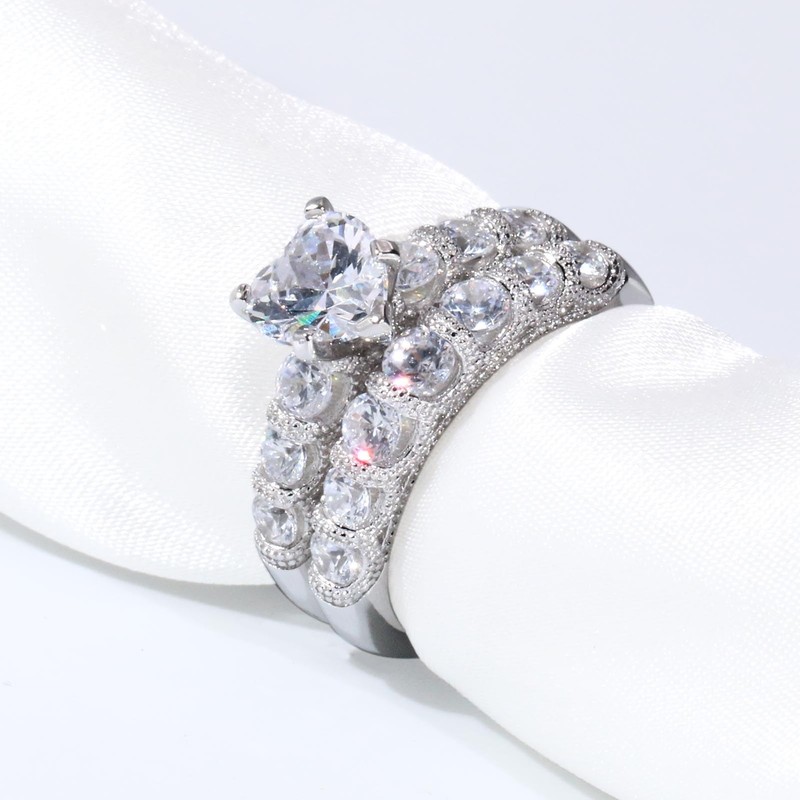 TWO RINGS Wedding Ring Sets His And Hers Promise Ring