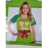 NICKELODEON Womens Size Small/Medium TMNT Turtles Shirt Costume Cosplay New