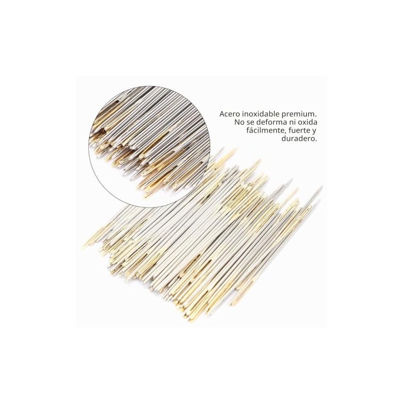 Agujas de Coser, Agujas de Punto de Cruz Duraderas Portátiles