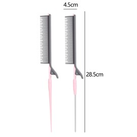 Perfeclan Highlighting Comb Rat Tail Comb Styling Comb Teasing Comb Styling Tool for Highlights All Hair Types Hair Cutting Personal, Gray Pink