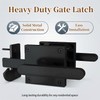 Goaylate Double Sided Gate Latch Aluminum, Heavy Duty Black Fence