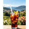 Xyedyaup 100 Pcs Clear Drinking Straws Reusable 210 mm ×