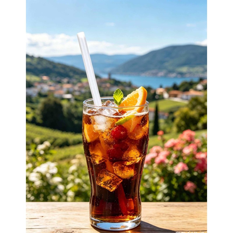 Xyedyaup 100 Pcs Clear Drinking Straws Reusable 210 mm ×