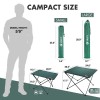 VILLEY Folding Camping Table Portable Beach Table With Aluminum Panel
