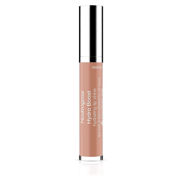 Neutrogena Hydro Boost Moisturizing Lip Gloss, Hydrating Non-Stick and Non-Drying Luminous Tinted Lip Shine with Hyaluronic Acid to Soften and Condition Lips, 15 True Nude Color, 0.10 oz