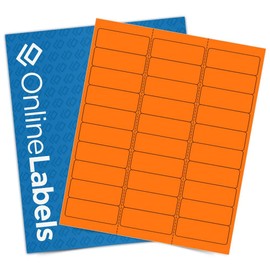 Neon Orange Address Labels - 2.625 x 1 - Pack of 3,000 Labels, 100 Sheets - Inkjet/Laser Printer - Online Labels