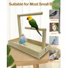Niwaes Small Bird Training Stand Portable Tabletop Birds Perch Desktop