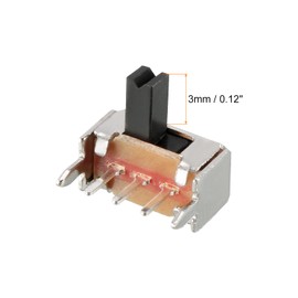 Rebower Switch Lock Slide Control Toggle 3 Pin 1P2T Electronic Project Knob Height 3mm 20pcs