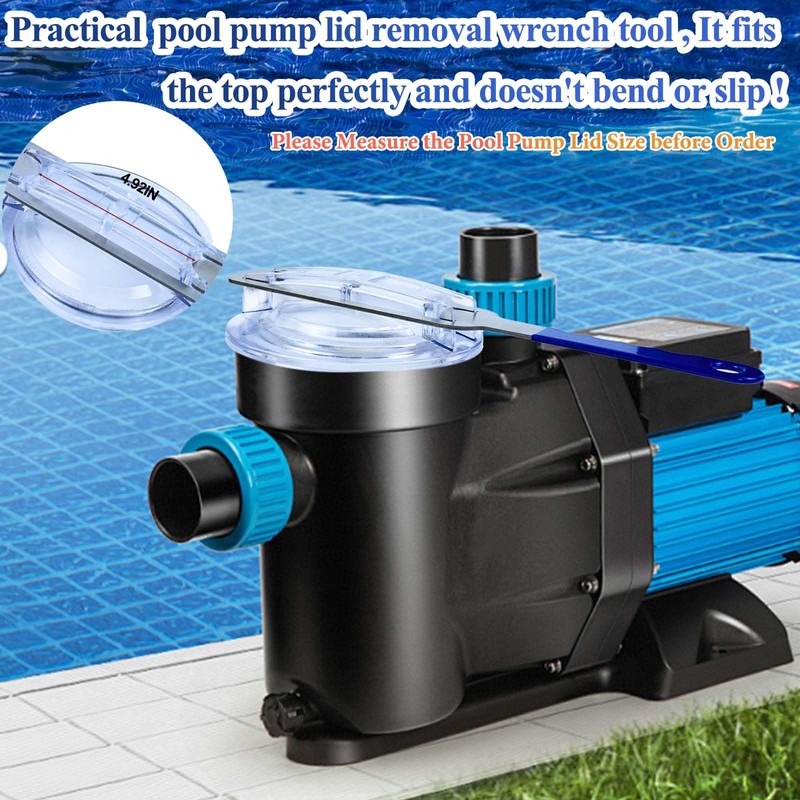 Pool Pump Lid Removal Tool with Handle Grip, Upgraded Metal