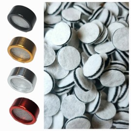 Reusable Metal Rings (4) and Replacement Activated Carbon Filters (100) for Silicone Mouthpiece Universal Fit, 100 Pack