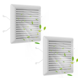 C350GN Bathroom Plastic Grille Cover with Springs for Broan-NuTone 695 and 696N Ventilation Fans, S97017068 Replacement for Broan-NuTone Wall-Mount Exhaust or Bathroom Vent Fan Grille, 2 Pack