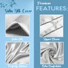 Sunshine Comforts Satin Silk Pillow Cases 2 Pack Grey, Soft,