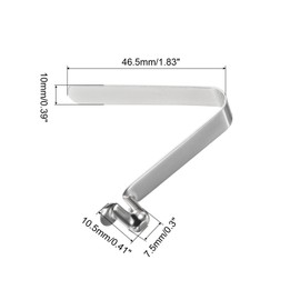 PATIKIL 10.5 x 7.5 mm Kayak Paddle Clips, Pack of 6 Steel Tent Poles, V-shaped Single Pin Push Button Spring Clips for Fixing Pipes for Camping Awning