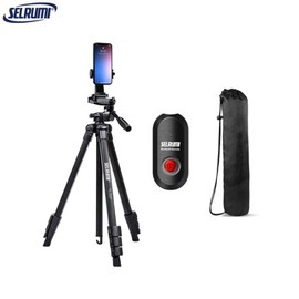 SELRUMI Smartphone & DSLR Tripod Matt Black 158cm + Remote control Set 1ea