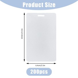 SUPERFINDINGS 200Pcs PET Luggage Tag Laminating Pouches Rectangle Clear Luggage ID Holder Thermal Laminate Pouch Tags for Work Permits Student ID Cards Pass Cards 10.8x6.4cm,11mil