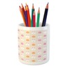 Ambesonne Easter Pencil Pen Holder, Cartoon Style Childish Pattern with