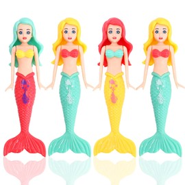 WenYa Pool Diving Toys for Kids 4 Diving Mermaids Diving Underwater Pool Training Toys for Children's Boys Girls (Diving Mermaid)