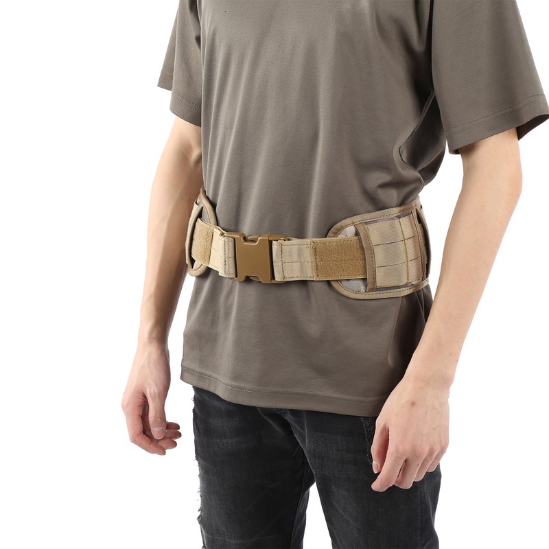 Outdoor Waist Belt Multifunctional Adjustable Military Hunting Widen Waist StrapKhaki