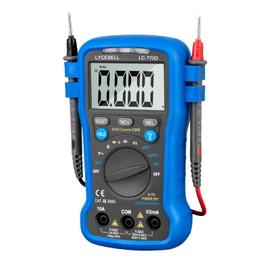 Digital Multimeter Tester 4000 Counts, AC DC Volt Ohm Amp Meter Auto Ranging Circuit Electrical Tester Tools Test Voltage, Current, Resistance, Diodes, Batteries Automotive Multimeter Kit