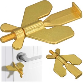 1PCS Portable Home Security Door Locker Travel Lockdown Locks for Additional Safety and Privacy Protion,Door Lock Security Devices,for Home Hotel School Apartment(Gold)