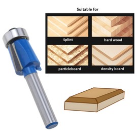 OTOTEC 1/4 Inch Shank Top end Bearing Bevel Edge Forming Router Bits Wood Working 1/2 Inch Cut Dia for Making Wooden Door Window Frames Cabinets