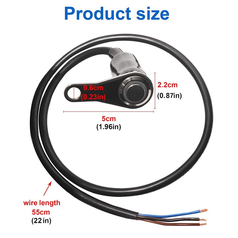 Greluma 1 x 12 V LED Motorcycle Switch, On-Off Headlight,