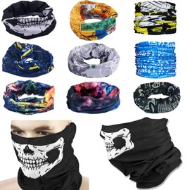 9 Piezas Banda para el Sudor Mujer y Hombre, Elegante Bandas Deportivas Diadema Hombre Deportiva, Multifuncional Bandas para el cabello deportivas, Se puede utilizar como capucha, bufanda, muñequera
