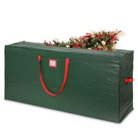 Christmas Tree Storage Bag, Fits Up to 9 Ft Xmas Disassembled Holiday Trees, Artificial Christmas Tree Bags, Dual Zipper and 4 Durable Handles, Protects Against Dust, Insects, and Moisture (Green)