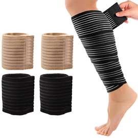 Pack of 4 Elastic Wrist Bandage, Breathable Compression Support Wrist Support Strap, Adjustable Wrist Guard Against Wrist Support Hand Bandage for Sports, Fitness