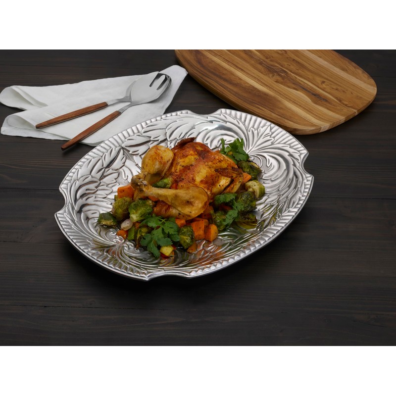 Wilton Armetale Acanthus Large Tray, 19.25 Inch, Silver