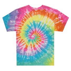 Care Bears Men's Tie-Dye Swirl Friends Spiral Graphic Pattern T-Shirt (Medium)