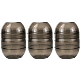 LALAFINA 3pcs Grey Coloring Cup Palatte Salon Bowls Pink Arctic Purple with Mixer DIY Barber Professional Supplies Dying Measuring Fox Bottle Blue Dyed Bleach Barbershop Clips Paint Shaker