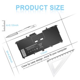 Ymawetia 46Wh NNF1C Laptop Battery for Dell XPS 13 2 in 1 9365 XPS 13 9365 2-in-1 2017 XPS 13-9365-D1605TS D1805TS D2805TS D3605TS D3805TS D4605TS Series P71G HMPFH 0HMPFH NP0V3 P71G001 0NNF1C