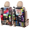 2 Pcs Car Backseat Organizer with 9 Storage Pockets, Waterproof
