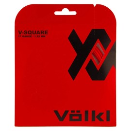 VOLKL V-Square | Tennis Racquet String | Ultimate Spin & Firm Feel | Co-Polymer Square Shape (Lava, 16, Set)