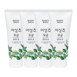 Happy Bass Eoseongcho Pore Cleansing Foam 200g x4  / 해피바스 어성초 모공 클렌징폼 200g x4