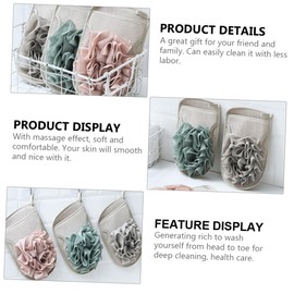 Healeved 3pcs Dual-sided Sponge Exfoliating Bath Scrubber Mitts for Soft Smooth Skin Breathable Quick-drying Material for All Skin Types for Family and Friends