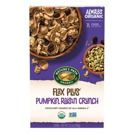 Nature's Path Organic Flax Plus Pumpkin Raisin Crunch Cereal, 12.3 oz (Pack of 12), Non-GMO