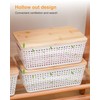 Anywish Storage Bins with Lids 6 Packs, Plastic Storage Bins