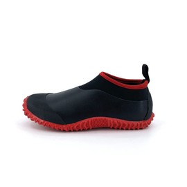 SYLPHID Men's Garden Shoes Women's Rain Shoe Waterproof Neoprene Camp Booties for Camping, Lawn Care, Gardening and Yard Work, Red, Women Size 7.5, Men Size 6