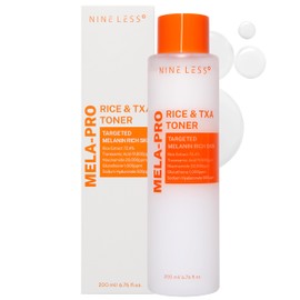 NINELESS-MELA-PRO Rice&TXA Toner 200ml | Ilumina, Hidrata y Reduce Manchas Oscuras | Con Niacinamida, Glutatión y Extractos Botánicos Naturales | Fórmula Coreana Avanzada para Piel Radiante y Uniforme