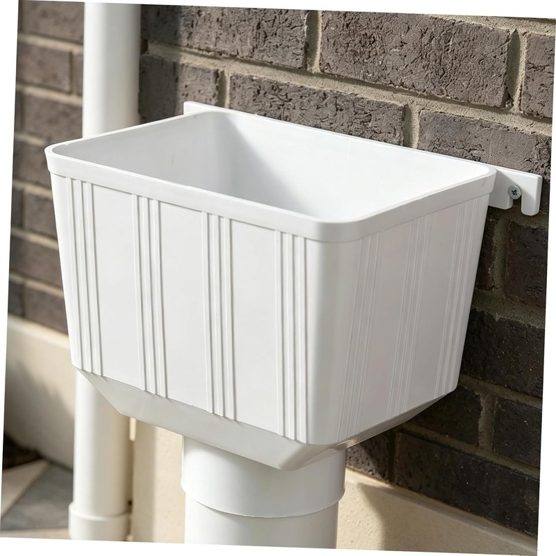 2 Piezas Rainwater Diverter para Downspout en Pvc Blanco, Conexión