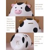 H&W Cow Piggy Bank, M Size, Unbreakable Coin Box for